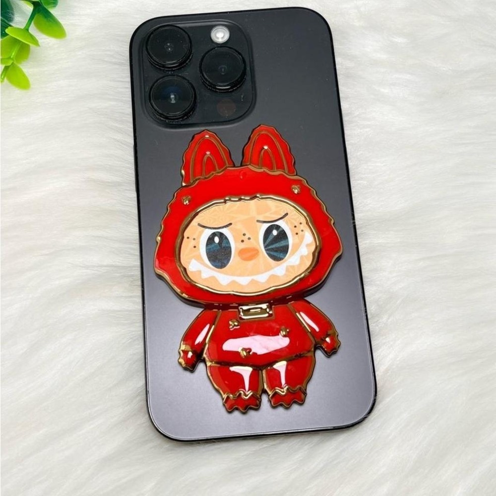 Labubu Red Phone Mirror/Stand